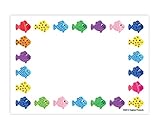Hygloss Products Assorted Fish Self Adhesive Kids Name Tags – 3.5 x 2.5 Inch, 36 Pack