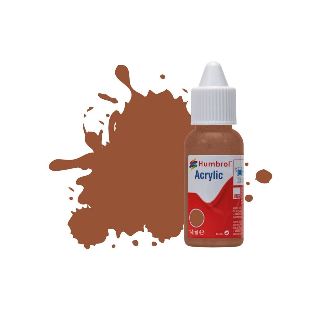 Humbrol Acrylic Paint No 70 Brick Red Matt 14ml Fast Dry Model Making DB0070