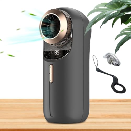 Ventilador portátil para viajes, ventilador con batería de velocidad de múltiple, enfriador de mano eléctrico de carga USB para viajes diarios, camping, excursiones