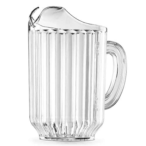 Forgast Jarra de Policarbonato | Capacidad 1,7 Litro | Jarra para Leche, Agua, Limonada, Cócteles y Zumos | Irrompible | Fácil de mantener limpio | Aptas para el lavavajillas