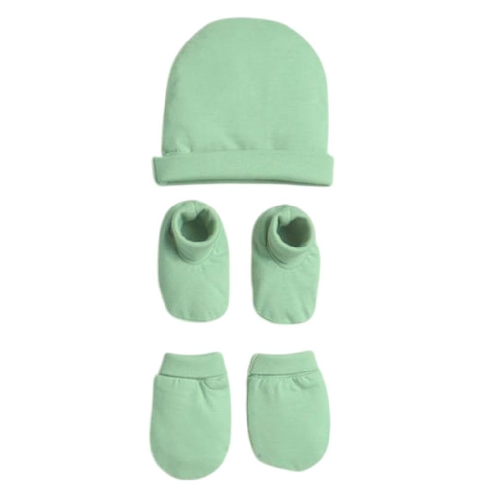 aRIC Moms Pet Clothing set for Baby Boy & Girl |1 Pair Mittens,1 Pair Booties, 1 Cap New Born baby 0-6 months | Made with Soft Pure Cotton (Pack of 3 Items)-image-5