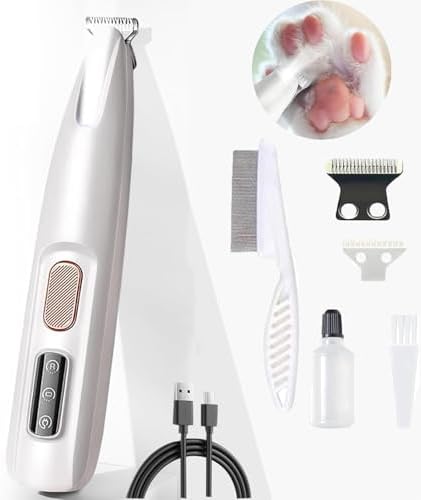 Hunde Pfotentrimmer Mit LED-Licht - Leise & Wiederaufladbar Für Präzises Trimmen