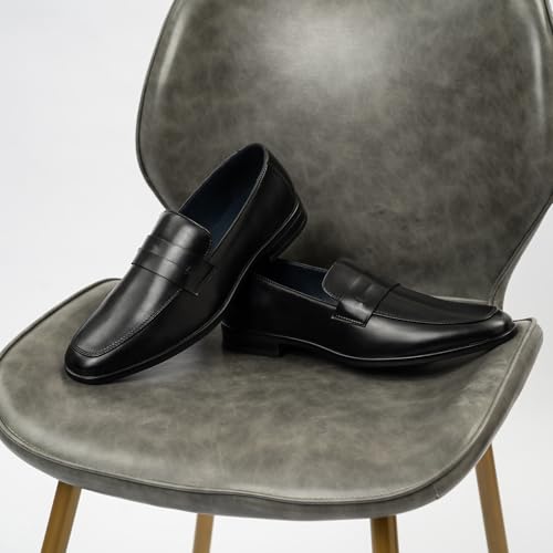 Mens Casual Dress Penny Loafers, Slip on Dress Shoes for Men, Business Casual Shoes Men, Slip on Loafers for Men Comfort 5