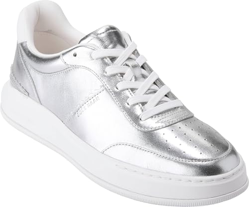 Cole Haan Cole Haan Women's Grandpro Carissa Sneakers, Silver Talca/Optic White, 8-B US