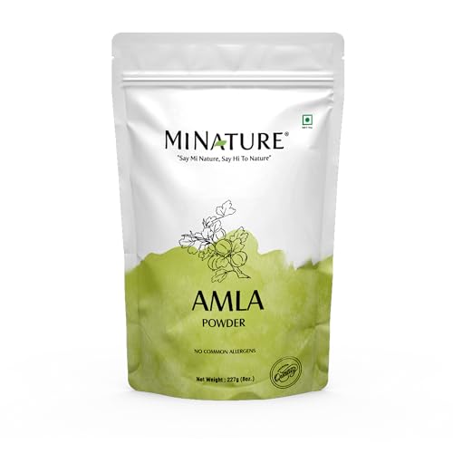 Mi Nature 100% Pure Amla Powder 227g (8 oz) |Natural Vitamin C Rich Indian Gooseberry Powder |Traditional Superfood for Hair Care| Skin Health & Immune Support