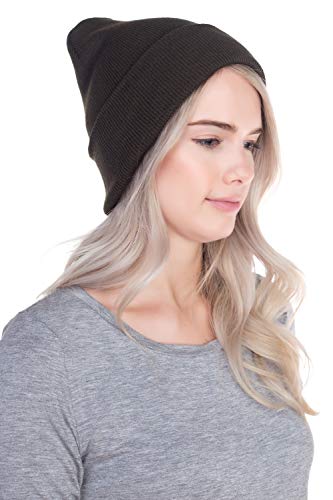 Image of Top Level Beanie Men Women - Unisex Cuffed Plain Skull Knit Hat Cap