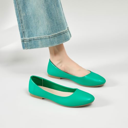 Image of Hash Bubbie Women's Flats Shoes Ballet Flats Dress Shoes Comfortable PU Leather Slip on Shoes for Women