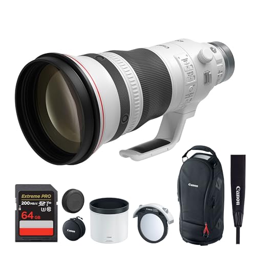 Canon RF 400mm f/2.8 L はUSMレンズ ? f/2.8絞り値の超望遠プライム、スポーツや野生動物の写真撮影用の手ブレ補正(5053C002) + 64GBメモリーカード。