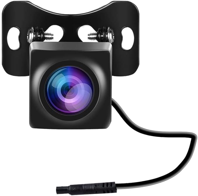 CAMECHO Caméra de recul Full HD 1080P Grand Angle IP68 pour Autoradio Android/CarPlay - Compatible avec écran 4PIN AVIN, Câble 15m Inclus