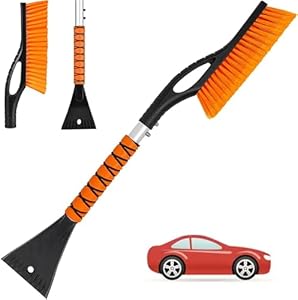 Showvigor Eiskratzer Auto mit Besen, Geeignet für Autos, LKW, SUVs, 27'' 2-in-1 Abnehmbare Auto Eiskratzer und Schneebesen Auto mit Ergonomischem Schaumgriff