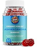Generic Nyum Nutrition Organic KSM-66 Ashwagandha Gummies, 60 Count, Mixed Wild Berries, Red/Blue