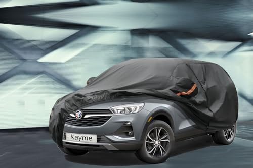 Image of Kayme 7 Layers SUV Car Cover Custom Fit for Buick Encore /Encore GX(2012-2025) Waterproof All Weather for Automobiles, Outdoor Full Cover Rain Sun UV Protection.Black