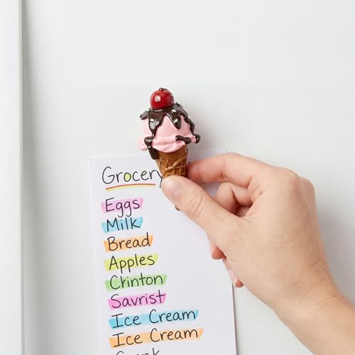 Set de 6 Imanes de Nevera con Diseño de Helado Retro miniatura 7