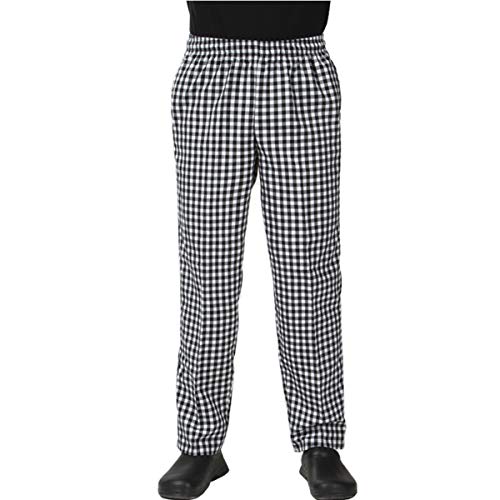 Altafini chef uniforms black-white grid chef pants medium thickne…