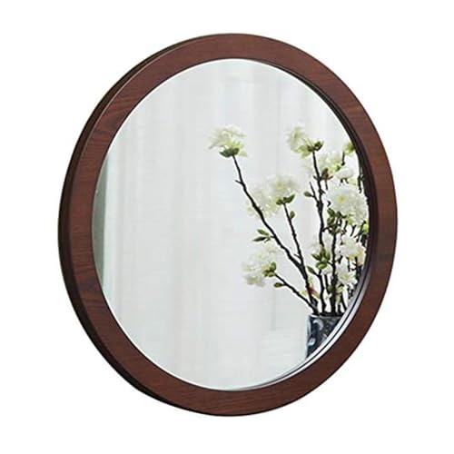 Miroir rond en bois rustique pour illuminer votre salon ou votre chambre