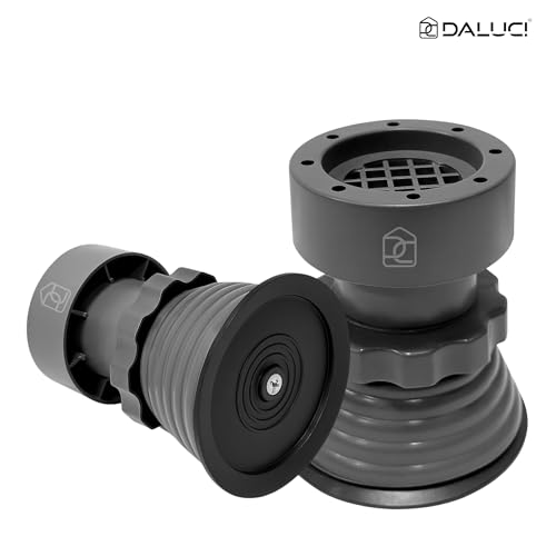 Image of DALUCI Anti Vibration Pads for Washing Machine & Appliances - Heavy Duty Rubber Feet with Suction, Noise Reduction, Shock Absorber Base - Set of 4 Adjustable Pads for Washer, Dryer, Refrigerator | Anti Vibration Pads for Washing Machine,Refrigerator