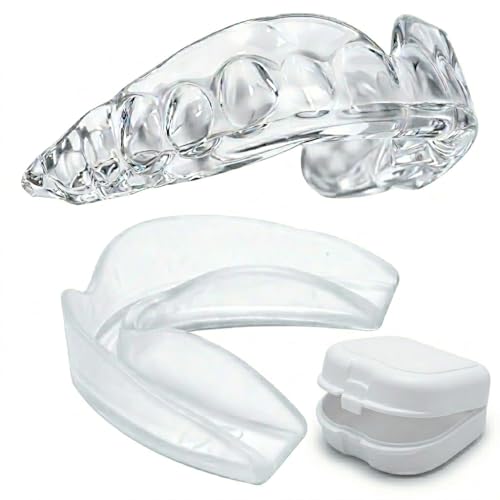 Professional Sport Mouth Guards- 2 Pack - No BPA - Safe Clear Color - No Color Additive - Athletic Teeth Mouth Guards - Fit Any Mouth Size - Custom Fit - Free Carrying case Included