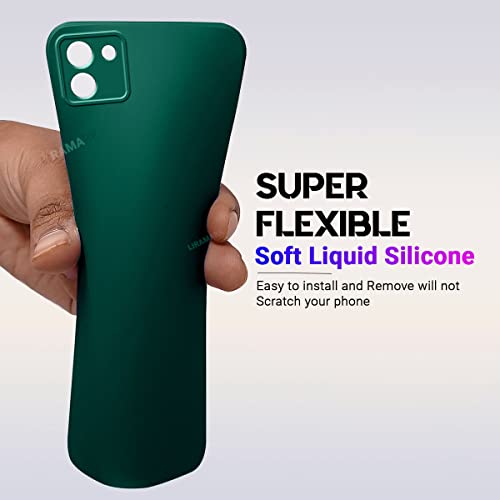 Image of LIRAMARK Silicone Soft Back Cover Case for Samsung Galaxy A03 (Green)