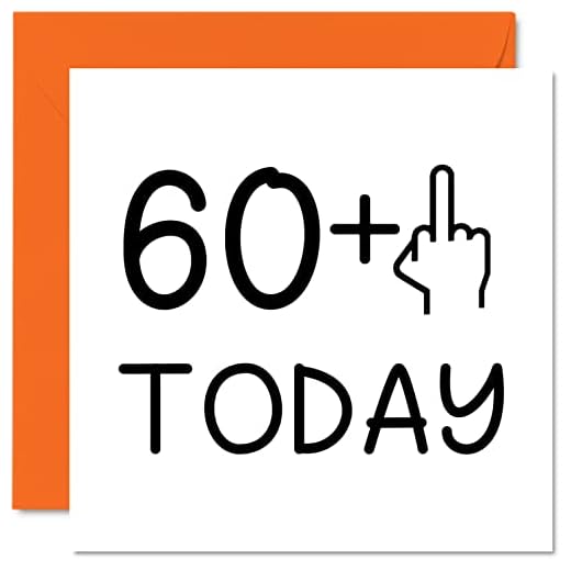 Tarjeta cumpleaños 61 divertida mujer, dedo medio, tarjetas cumpleaños groseras hombres, tarjetas felicitación cumpleaños 145 mm x 145 mm, tarjetas broma mamá, papá, abuelo, niñera, tía tío