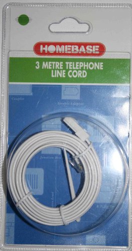 Cable para teléfono de 3 metros blanco que elimina ruidos en la línea por conexiones viejas