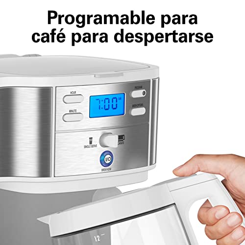 Hamilton Beach - Cafetera con doble sistema de preparación, con taza de viaje, hasta 12 tazas de café, cafetera de… - Imagen 3