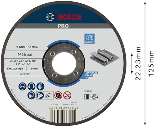 Disque EXPERT à tronçonner BOSCH à moyeu plat Spécial métaux 125X2.5 MM 2608600394 - vue 4