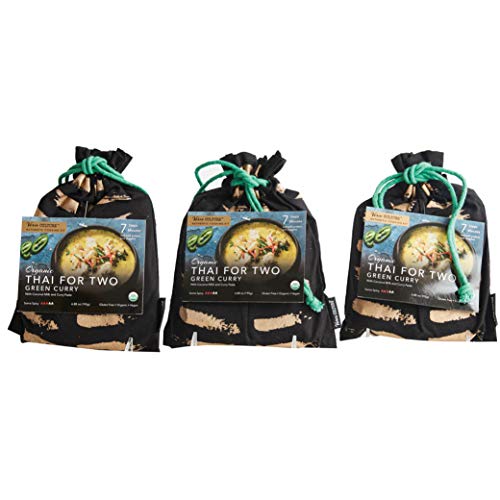 Verve CULTURE Thai for Two Cooking Kit | USDA-Organic Green Curry Cooking Kit | Authentic Thai Cuisine | Unique Cooking Gift Set | Vegan, Gluten-Free | Made in Thailand | Pack of 3