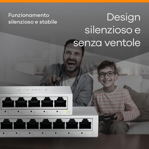 Zyxel GS-105B v5 Switch Ethernet 5 Porte Gigabit Non Gestito Rete LAN Networking - 6