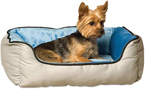 K&H Pet Products Self-Warming Lounge Sleeper Pet Bed Small Gray/Blue 16" x 20"