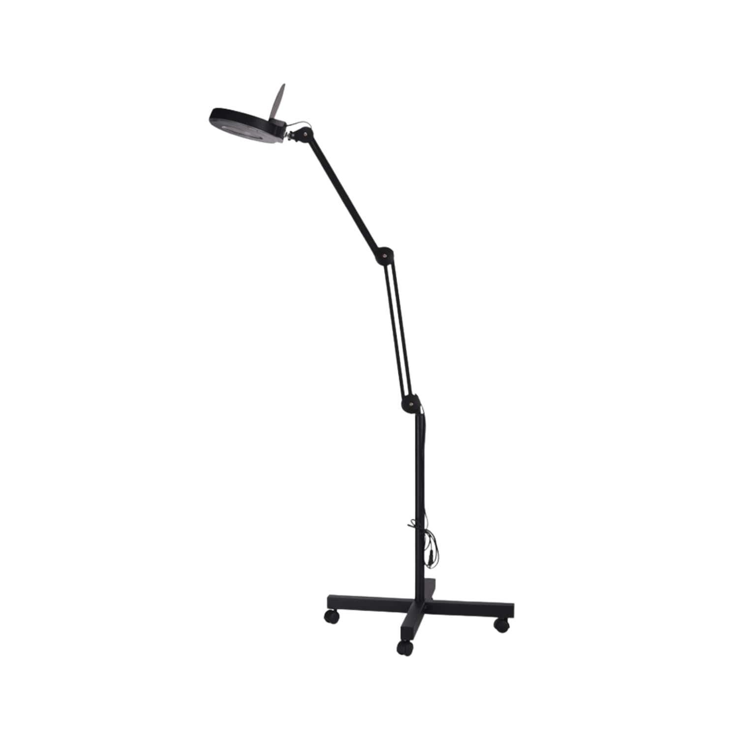 Photo 1 of NOVAMART UV Magnifying Lamp – with 120 LED Beads | 24W Daylight Lamp with 6500K Color Temperature | Adjustable Arm, Metal Frame, Optical Glass Lens | Black for Salon, Office & Hobby Use
