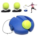 Tennis-Trainer Set, Trainer Baseboard mit 2 Rebound Ball mit Schnur Tennistraining, Tennis Trainer Tennistrainer Set, Tennis Übungsgerät für Anfänger und Fortgeschrittene