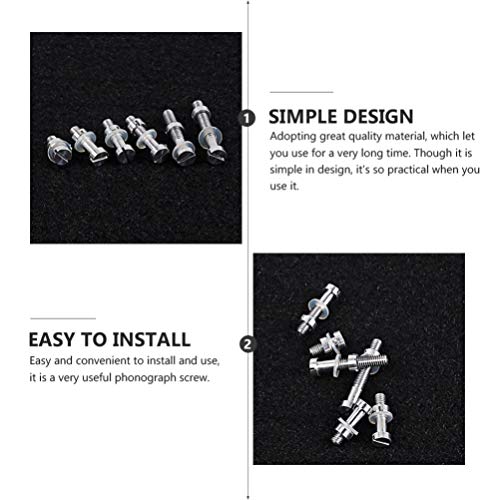 EXCEART Toca-Discos Parafuso Porca de Parafuso de CabeÃ§a de BotÃ£o de AÃ§o InoxidÃ¡vel Parafusos de