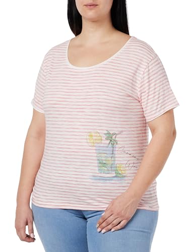 T-shirt basique rayé femme Timezone en coton doux pour le quotidien