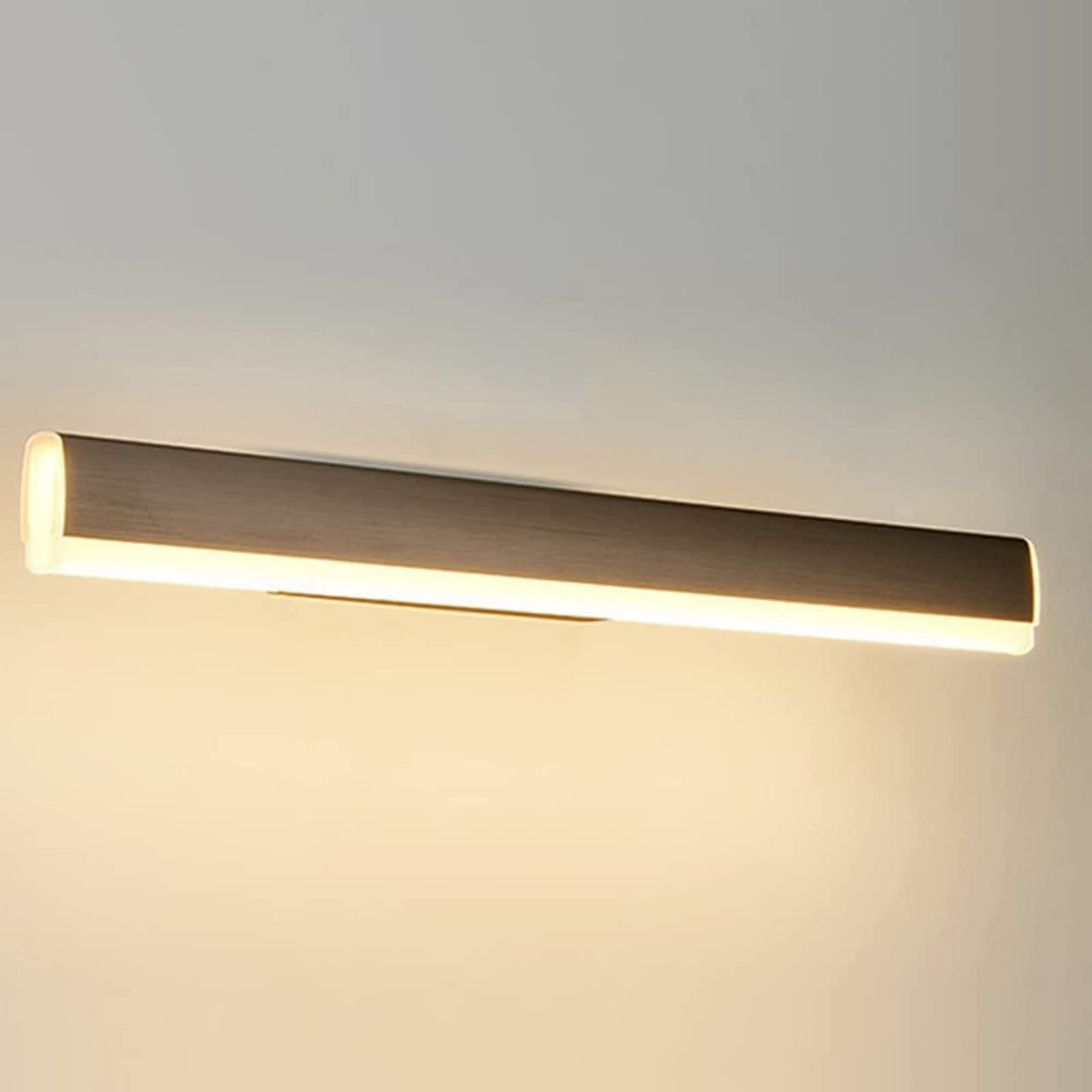 HCZKIUJY Modern 10W Wall Sconce Lamp for Indoor Bedroom Living Room Long Strip Wall Light Fixture with Warm 3000K Glow Stylish Home Decor Lighting (Brown)