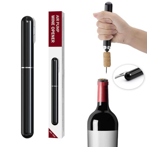 La Mejor Lista de Sacacorchos los más recomendados. 39 Lumbor37 Abridor de Botellas de Vino, Sacacorchos de Vino a Presión de Aire con Cuchillo Corta Lámina, Abre Botellas de Vino sin Esfuerzo y Sin Dañar los Corchos