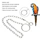 Tnfeeon FußKette, 2 Stück Edelstahl Vogel Fußständer Kette Haustier Training Fußkettchen Ring Zubehör für Vögel Papageien