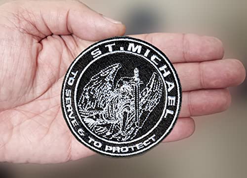 Bastion Morale Patches (St. Michael, To Serve & To Protect, Bnw) | 3D Embroidered Patches With Hook & Loop Backing | Clean Stitching, Christian Patches For Tactical Bag, Hats & Vest #TOP1