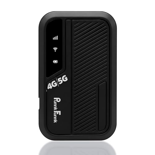 Image of PunnkFunnk 4G /5G LTE WiFi Dongle, SIM Card Slot with Up to 300Mbps WiFi Hotspot, Hotspot Device with All Sim Network Support, 3000Mah Battery, High-Speed Wireless Internet (Black)