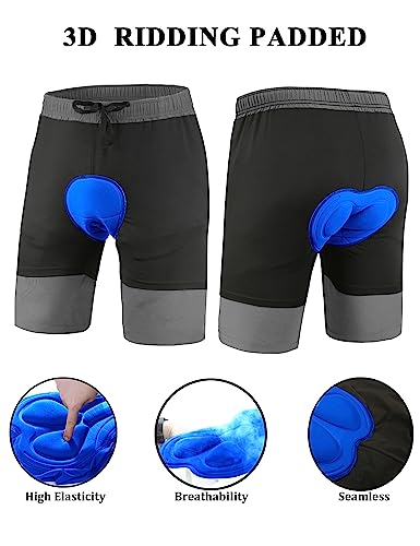 Image of Men's Mountain Bike Shorts 3D Padded Baggy Bicycle Riding Cycling Shorts Quick Dry Lightweight Biking Shorts