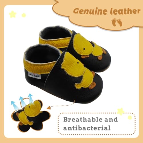 Mejale Baby Shoes Soft Sole Leather Crawling Moccasins Cartoon Star Infant Toddler First Walker Slippers2