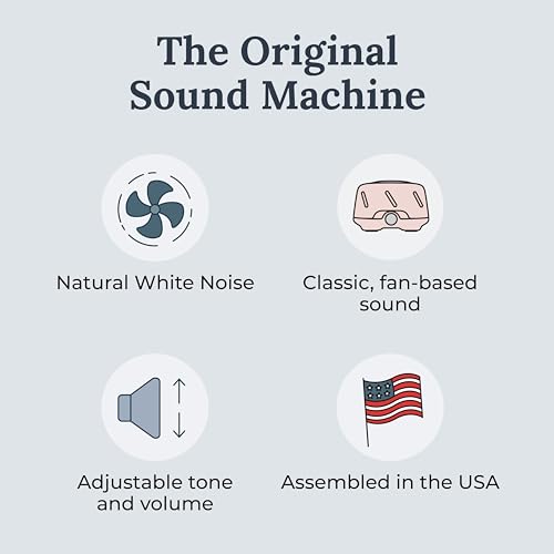 Yogasleep Dohm Uno White Noise Sound Machine, Natural Pink Noise from a Real Fan, Adjustable Tone & Noise Canceling for Office Privacy & Meditation, Sleep Aid for Travel, Baby & Adults (Pink) - Image 3
