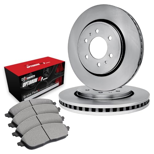 Image of R1 Concepts Front Brake Kit Fits 2000 Mitsubishi Montero Vehicle Production Date From 2 /00; 2001-2006 Mitsubishi Montero| Optimum Oep Brake Pads and Blank Brake Rotors| 11.4 inch Front