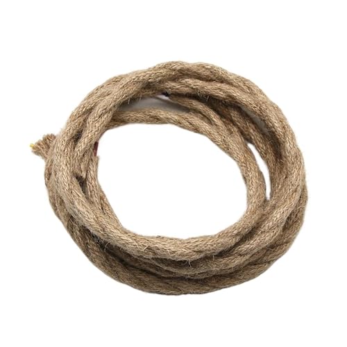 Cable eléctrico Trenzado de cáñamo de 1/3/5/10 m, 2/3 núcleos, for decoración de Barras de luz Estilo Retro (DIY), Estilo Cobre Vintage.(3 Cores,5 Meters,20AWG 0.5mm)