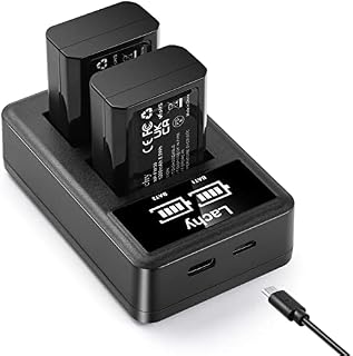 Lachy 2-Pack 1200mAh NP-FW50 Battery and Dual Battery Charger for Sony A6000, A6400, A6300, A6500, A7, A7II, A7RII, A7SII, A7S, A7S2, A7R, A7R2, A5000, A5100, A55, RX10, NEX-3, 5, 7 Cameras