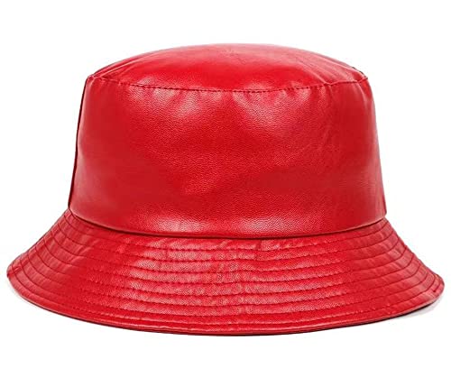 Sombrero Bucket de Cuero PU Unisex miniatura 1