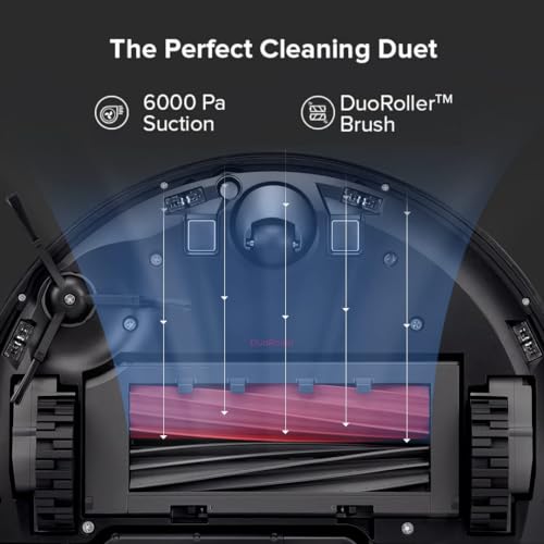 roborock S8+ Robot Vacuum, Sonic Mop with Self-Empty Dock, Stores up to 60-Days of Dust, Auto Lifting Mop, Ultrasonic Carpet Detection, 6000Pa Suction, White (Renewed)