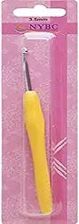 Agulha Para Crochê, NYBC, Tamanho 3,5 mm, Cabo de Silicone, Amarela