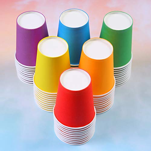 Uratot 60 Pieces 9 Ounce Disposable Paper Cups Party Cups Drinking Cups For Party, Diy And Holiday, 6 Colors #TOP3