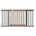 Summer West End Safety Baby Gate, Honey Oak Stained Wood with Slate Metal Frame ? 30? Tall, Fits Openings up to 36? to 60? Wide, Baby and Pet Gate for Wide Spaces and Open Floor Plans