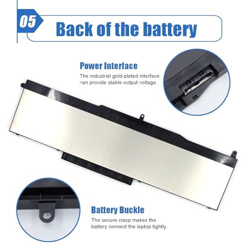 Image of VG93N Laptop Battery Compatible with Dell Precision 15 3520 3530 E5580 E5590 5591 Series Notebook VG93N 0VG93N WFWKK 0WFWKK Battery 11.4V 92Wh 6-Cell
